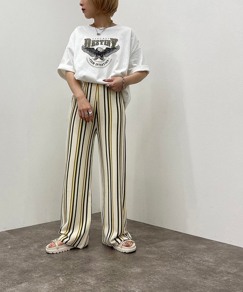 apres jour mignon（アプレジュールミニョン）の「マルチストライプニットパンツ【ZOZOTOWN限定アイテム】（その他パンツ・レディース・ブラック系その他/グリーン系その他3/アイボリー/ブルー系その他・SMALL/X-LARGE/MEDIUM）」の21枚目の写真