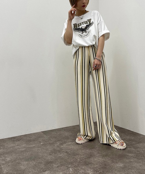 apres jour mignon（アプレジュールミニョン）の「マルチストライプニットパンツ【ZOZOTOWN限定アイテム】（その他パンツ・レディース・ブラック系その他/グリーン系その他3/アイボリー/ブルー系その他・SMALL/X-LARGE/MEDIUM）」の18枚目の写真