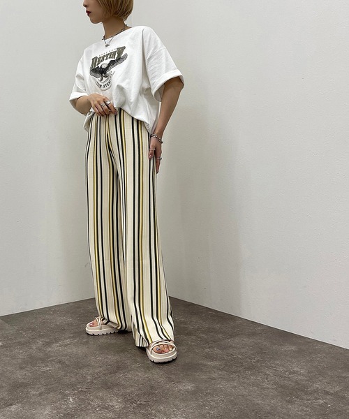 apres jour mignon（アプレジュールミニョン）の「マルチストライプニットパンツ【ZOZOTOWN限定アイテム】（その他パンツ・レディース・ブラック系その他/グリーン系その他3/アイボリー/ブルー系その他・SMALL/X-LARGE/MEDIUM）」の15枚目の写真