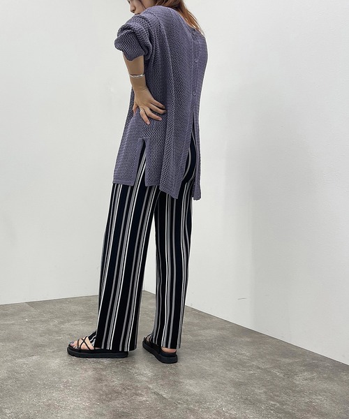 apres jour mignon（アプレジュールミニョン）の「マルチストライプニットパンツ【ZOZOTOWN限定アイテム】（その他パンツ・レディース・ブラック系その他/グリーン系その他3/アイボリー/ブルー系その他・SMALL/X-LARGE/MEDIUM）」の22枚目の写真