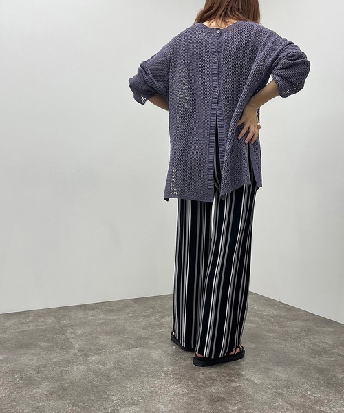 apres jour mignon（アプレジュールミニョン）の「マルチストライプニットパンツ【ZOZOTOWN限定アイテム】（その他パンツ・レディース・ブラック系その他/グリーン系その他3/アイボリー/ブルー系その他・SMALL/X-LARGE/MEDIUM）」の19枚目の写真