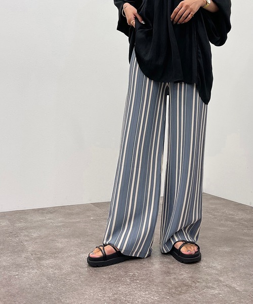 apres jour mignon（アプレジュールミニョン）の「マルチストライプニットパンツ【ZOZOTOWN限定アイテム】（その他パンツ・レディース・ブラック系その他/グリーン系その他3/アイボリー/ブルー系その他・SMALL/X-LARGE/MEDIUM）」の20枚目の写真