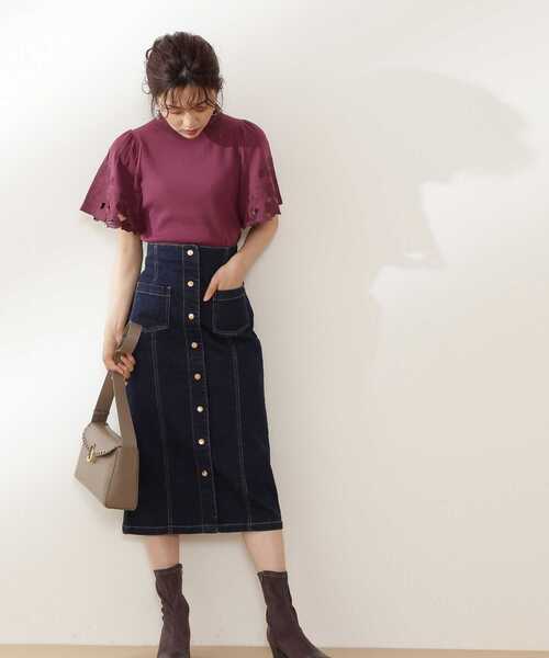 PROPORTION BODY DRESSING（プロポーションボディドレッシング）の「エンブロイダリーフレアニット / 1211270801（ニット/セーター・レディース・ボルドー/ブラック/ダークグレー・FREE）」の15枚目の写真