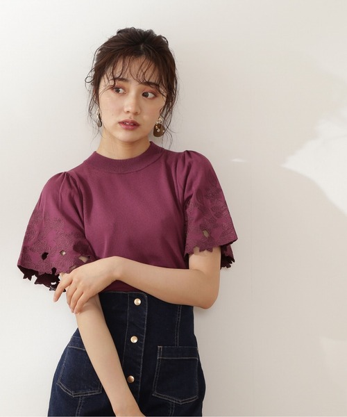 PROPORTION BODY DRESSING（プロポーションボディドレッシング）の「エンブロイダリーフレアニット / 1211270801（ニット/セーター・レディース・ボルドー/ブラック/ダークグレー・FREE）」の3枚目の写真