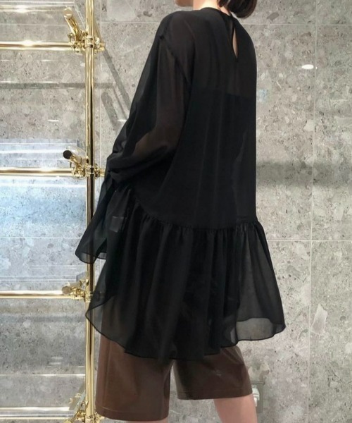 LE CIEL BLEU（ルシェルブルー）の「Chiffon Volume Blouse（シャツ 