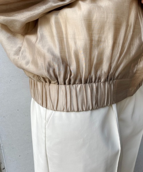 CAPRICIEUX LE'MAGE(カプリシューレマージュ)の「シアーシャツブルゾン(ブルゾン・レディース・ブラック/ベージュ/カーキ・FREE)」の14枚目の写真