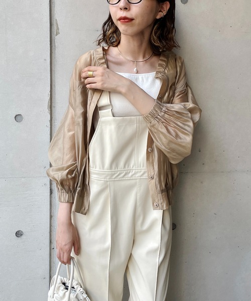 CAPRICIEUX LE'MAGE(カプリシューレマージュ)の「シアーシャツブルゾン(ブルゾン・レディース・ブラック/ベージュ/カーキ・FREE)」の18枚目の写真