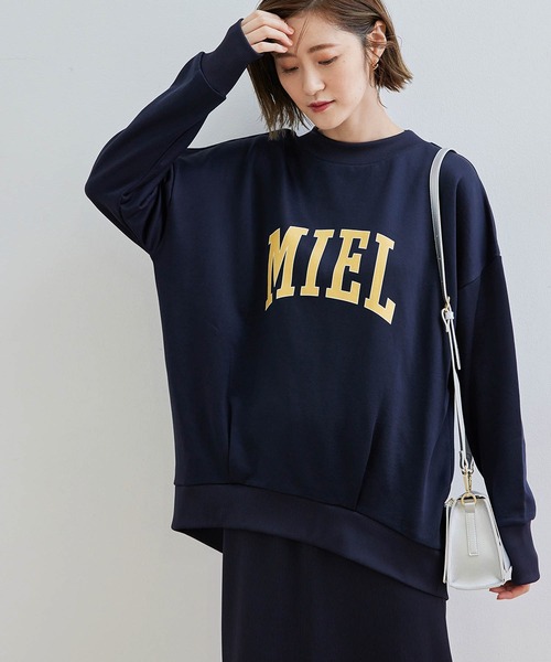 ROPE' PICNIC(ロペピクニック)の「【セットアップ対応】ロゴ裏毛プルオーバー(スウェット・レディース・ネイビー/オフホワイト/ベージュ系その他/ダークラベンダー・38)」の4枚目の写真