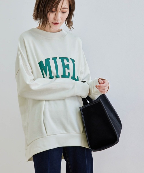 ROPE' PICNIC(ロペピクニック)の「【セットアップ対応】ロゴ裏毛プルオーバー(スウェット・レディース・ネイビー/オフホワイト/ベージュ系その他/ダークラベンダー・38)」の2枚目の写真