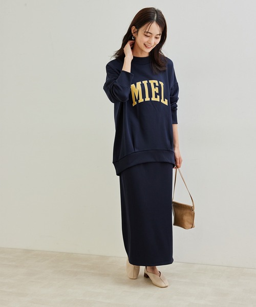 ROPE' PICNIC(ロペピクニック)の「【セットアップ対応】ロゴ裏毛プルオーバー(スウェット・レディース・ネイビー/オフホワイト/ベージュ系その他/ダークラベンダー・38)」の22枚目の写真