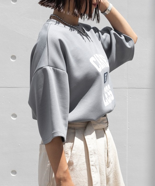 PairPair（ペアペア）の「ダンボールロゴT(ユニセックス)（Tシャツ/カットソー・レディース・グリーン/オフホワイト/グレイッシュブルー・MEDIUM/LARGE）」の17枚目の写真