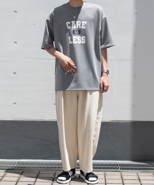 PairPair（ペアペア）の「ダンボールロゴT(ユニセックス)（Tシャツ/カットソー・レディース・グリーン/オフホワイト/グレイッシュブルー・MEDIUM/LARGE）」の7枚目の写真