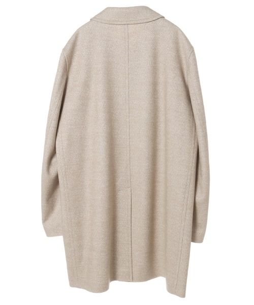 CROWDED CLOSET(クラウデッドクローゼット)の「ウールジャガード圧縮ニットステンカラーコート(ステンカラーコート・メンズ・ブラック/ベージュ/ネイビー・01/02/03/04)」の21枚目の写真