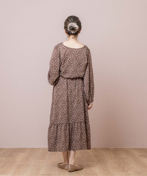 flower（フラワー）の「フローラルギャザーワンピース（ワンピース・レディース・ブラウン/ブルー・FREE）」の22枚目の写真