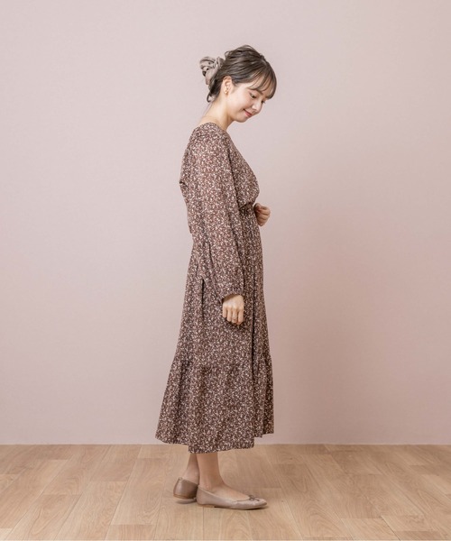 flower（フラワー）の「フローラルギャザーワンピース（ワンピース・レディース・ブラウン/ブルー・FREE）」の20枚目の写真