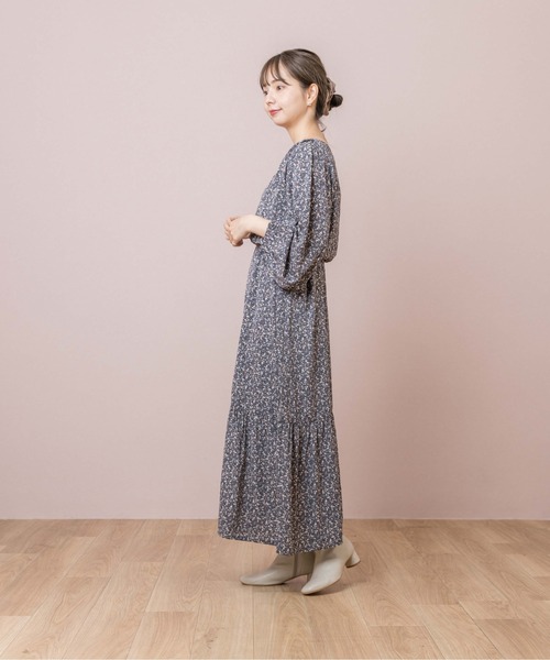 flower（フラワー）の「フローラルギャザーワンピース（ワンピース・レディース・ブラウン/ブルー・FREE）」の8枚目の写真
