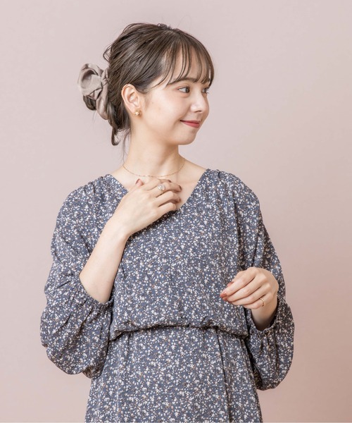 flower（フラワー）の「フローラルギャザーワンピース（ワンピース・レディース・ブラウン/ブルー・FREE）」の18枚目の写真