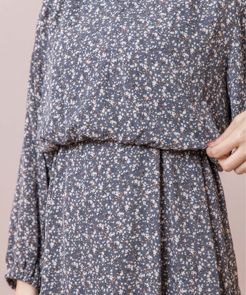 flower（フラワー）の「フローラルギャザーワンピース（ワンピース・レディース・ブラウン/ブルー・FREE）」の12枚目の写真