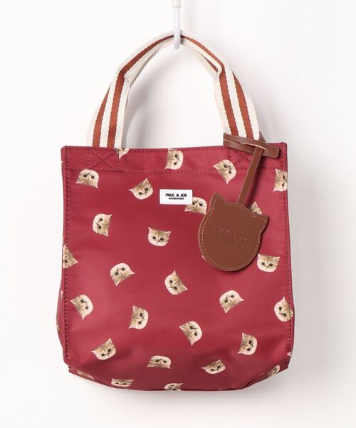 PAUL & JOE ACCESSOIRES(ポールアンドジョーアクセソワ)の「【PAUL & JOE ACCESSOIRES /ポール アンド ジョー アクセソワ 】 スモールヌネット総柄 ランチトート(トートバッグ・レディース・グリーン/ワイン/パープル/ネイビー・FREE)」の4枚目の写真