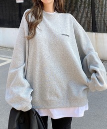 meJane | レイヤード風ワンポイントロゴドッキングトレーナー(スウェット)