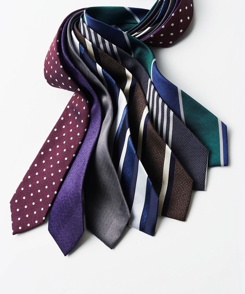 Cricket（クリケット）の「[クリケット] Cricket 6色メランジ ビッグストライプ柄 ネクタイ（ネクタイ・メンズ・ダークグリーン/ネイビー/ワイン/イエロー・FREE）」の13枚目の写真