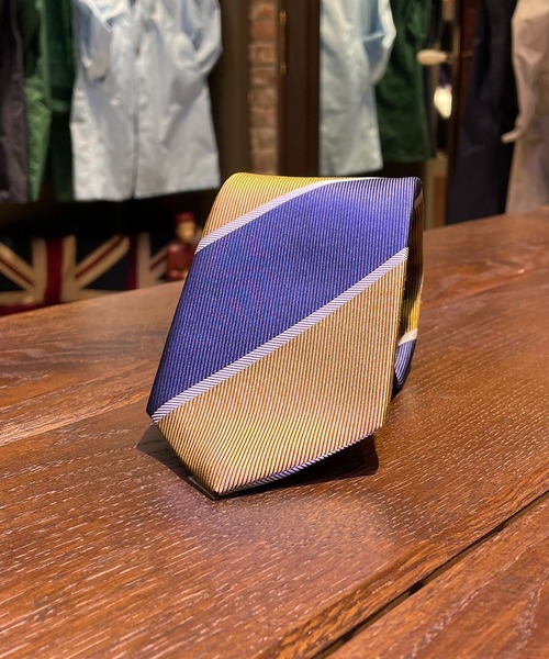 Cricket（クリケット）の「[クリケット] Cricket 6色メランジ ビッグストライプ柄 ネクタイ（ネクタイ・メンズ・ダークグリーン/ネイビー/ワイン/イエロー・FREE）」の18枚目の写真