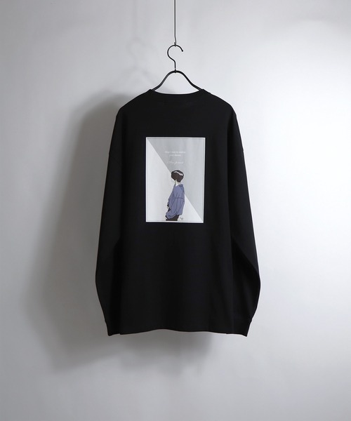 Confirm(コンファーム)の「Confirm / コンファーム ピアス / ライダースボーイ ビッグプリントロンT(Tシャツ/カットソー・メンズ・ブルー/ホワイト/ホワイト系その他/ブラック系その他/サックスブルー/ブラック・L/M)」の4枚目の写真