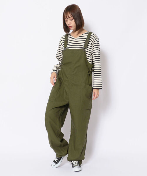 MANASTASH（マナスタッシュ）の「MANASTASH/マナスタッシュ　Ws MBDU OVERALLS　オーバーオール（サロペット/オーバーオール・レディース・ナチュラル/ブラック/カーキ/オリーブ・MEDIUM）」の3枚目の写真