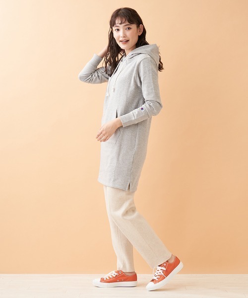 Champion（チャンピオン）の「【CHAMPION】スウェットロングパーカー（ニット/セーター・レディース・ダークネイビー/MD.GRY・2）」の5枚目の写真