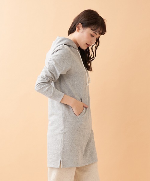 Champion（チャンピオン）の「【CHAMPION】スウェットロングパーカー（ニット/セーター・レディース・ダークネイビー/MD.GRY・2）」の7枚目の写真
