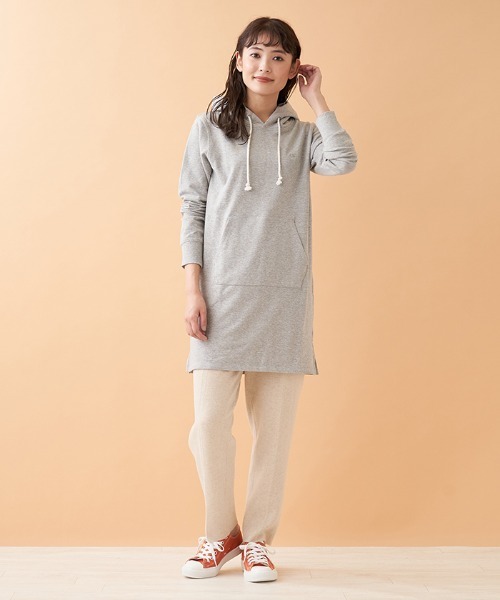 Champion（チャンピオン）の「【CHAMPION】スウェットロングパーカー（ニット/セーター・レディース・ダークネイビー/MD.GRY・2）」の9枚目の写真