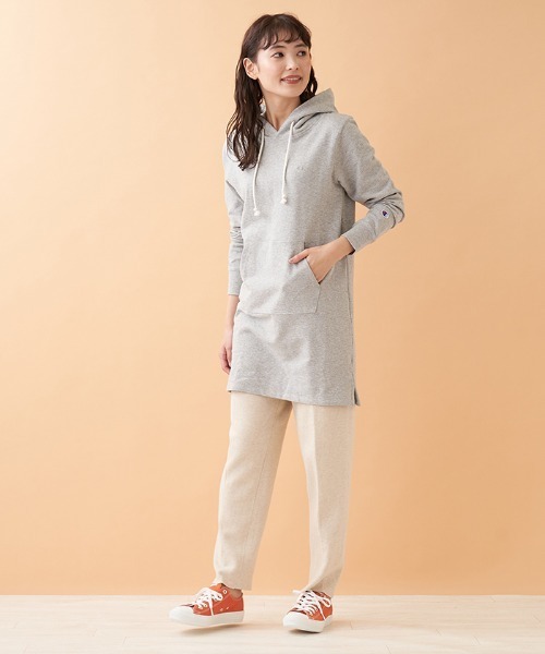 Champion（チャンピオン）の「【CHAMPION】スウェットロングパーカー（ニット/セーター・レディース・ダークネイビー/MD.GRY・2）」の12枚目の写真