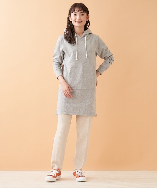 Champion（チャンピオン）の「【CHAMPION】スウェットロングパーカー（ニット/セーター・レディース・ダークネイビー/MD.GRY・2）」の13枚目の写真