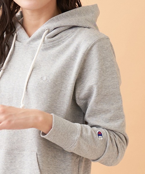 Champion（チャンピオン）の「【CHAMPION】スウェットロングパーカー（ニット/セーター・レディース・ダークネイビー/MD.GRY・2）」の14枚目の写真