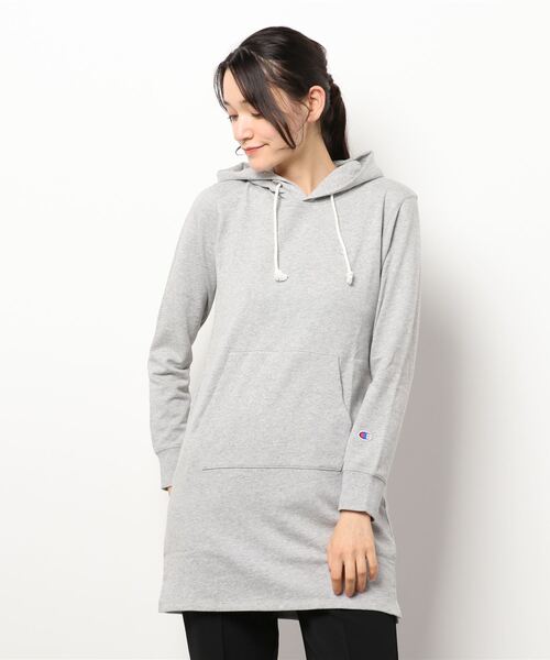 Champion（チャンピオン）の「【CHAMPION】スウェットロングパーカー（ニット/セーター・レディース・ダークネイビー/MD.GRY・2）」の15枚目の写真