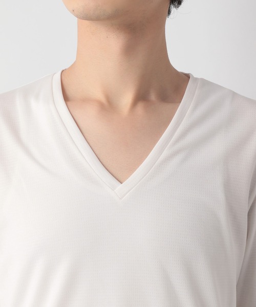 GLOBAL WORK(グローバルワーク)の「【Blintw】ブレスサーモVネック/944213(Tシャツ/カットソー・メンズ・ホワイト/ブラック・MEDIUM/LARGE)」の12枚目の写真