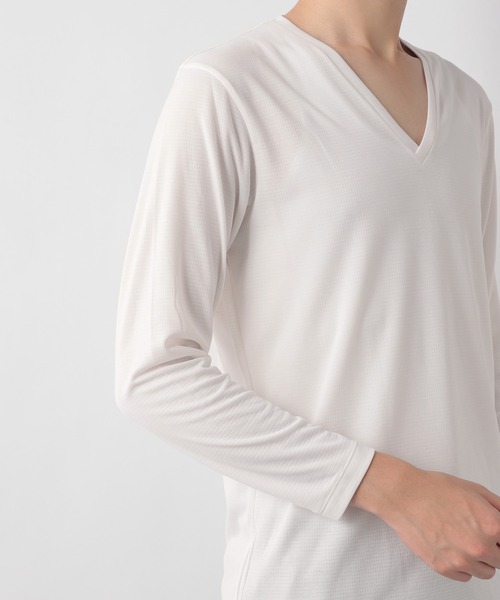 GLOBAL WORK(グローバルワーク)の「【Blintw】ブレスサーモVネック/944213(Tシャツ/カットソー・メンズ・ホワイト/ブラック・MEDIUM/LARGE)」の13枚目の写真