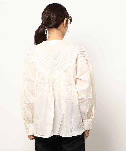 LE MORE（リモア）の「ドビーストライプブラウス（シャツ/ブラウス・レディース・ブラック/アイボリー・FREE）」の3枚目の写真