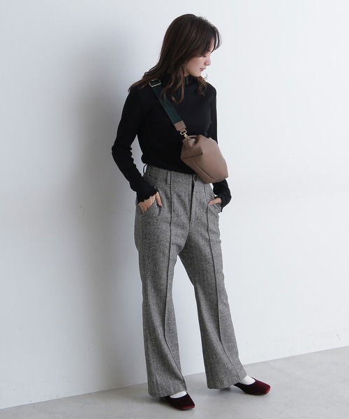 FREE'S MART（フリーズマート）の「【Sシリーズ対応】ヘリンボーンフレアパンツ（その他パンツ・レディース・ベージュ系その他/ブラック系その他・SMALL/MEDIUM）」の4枚目の写真