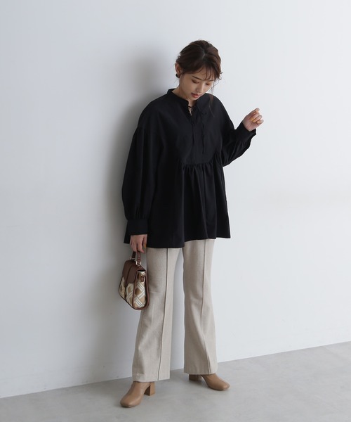 FREE'S MART（フリーズマート）の「【Sシリーズ対応】ヘリンボーンフレアパンツ（その他パンツ・レディース・ベージュ系その他/ブラック系その他・SMALL/MEDIUM）」の5枚目の写真