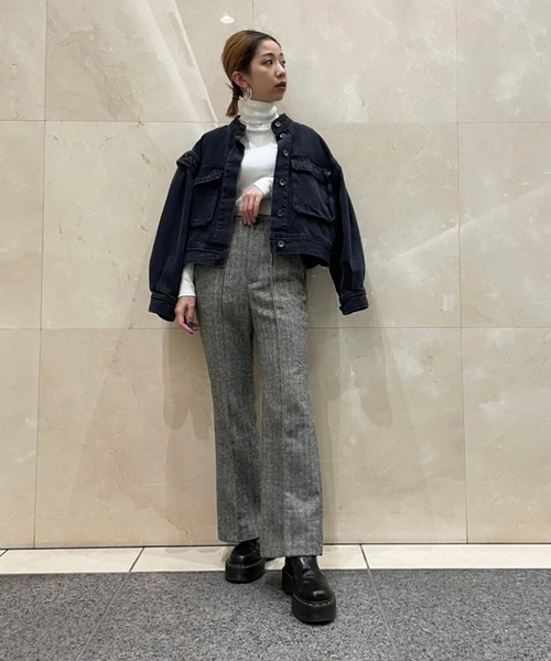 FREE'S MART（フリーズマート）の「【Sシリーズ対応】ヘリンボーンフレアパンツ（その他パンツ・レディース・ベージュ系その他/ブラック系その他・SMALL/MEDIUM）」の12枚目の写真