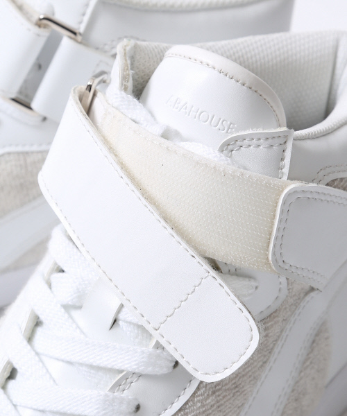 ABAHOUSE（アバハウス）の「レザーハイカットスニーカー（スニーカー・メンズ・ホワイト/イエロー・42/44/40）」の5枚目の写真