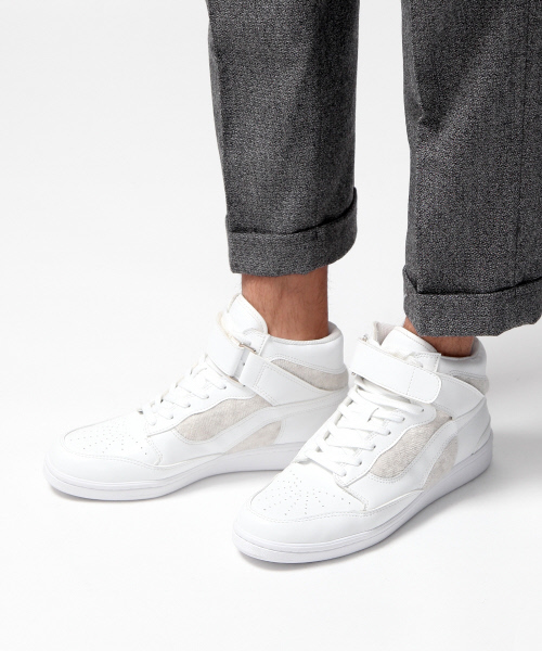 ABAHOUSE（アバハウス）の「レザーハイカットスニーカー（スニーカー・メンズ・ホワイト/イエロー・42/44/40）」の10枚目の写真