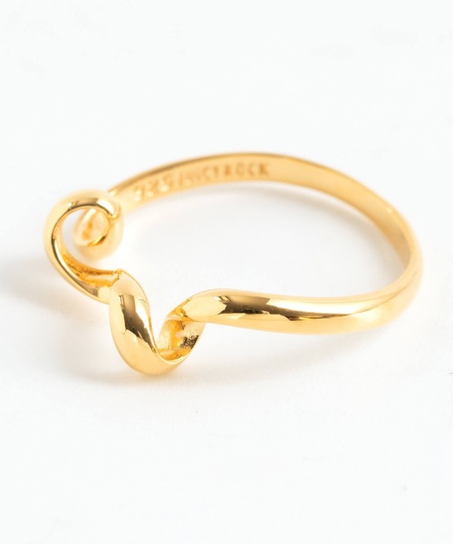 JUICY ROCK（ジューシーロック）の「GP(SV925)/SV925 ツイストピンキーリング（リング・レディース・シルバー/ゴールド・#4）」の5枚目の写真
