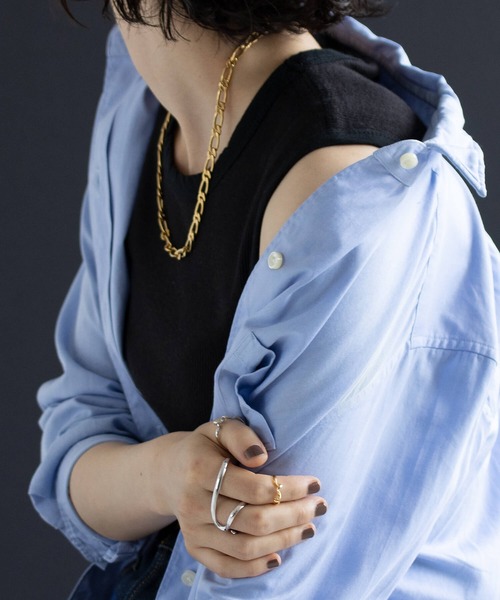 JUICY ROCK（ジューシーロック）の「GP(SV925)/SV925 ツイストピンキーリング（リング・レディース・シルバー/ゴールド・#4）」の8枚目の写真