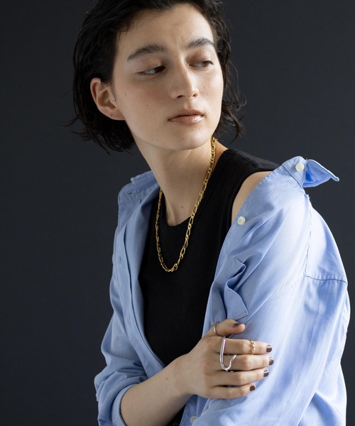 JUICY ROCK（ジューシーロック）の「GP(SV925)/SV925 ツイストピンキーリング（リング・レディース・シルバー/ゴールド・#4）」の13枚目の写真