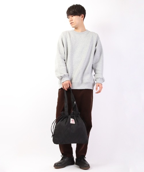 Ree&Mee（リーアンドミー）の「Ree＆Mee キルティング 巾着 トートバッグ キンチャク 男女兼用（トートバッグ・メンズ・ブラック/カーキ/グレイッシュベージュ/マスタード・FREE）」の5枚目の写真