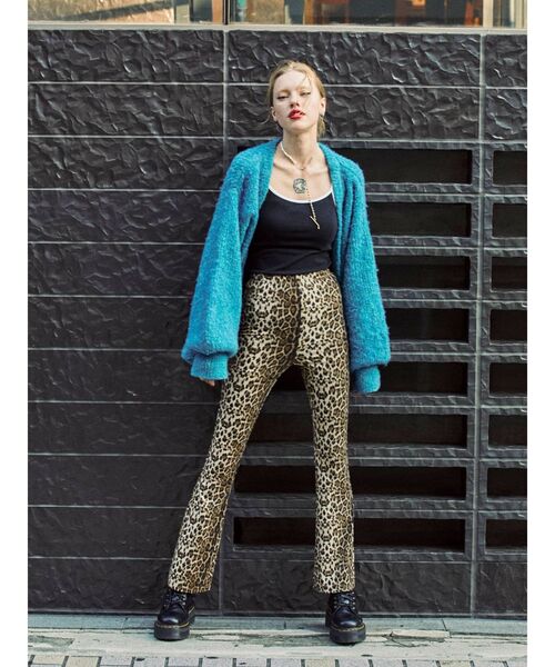 jouetie（ジュエティ）の「モヘアライクチュニックカーデ（カーディガン/ボレロ・レディース・パープル/ブラック/ブルー・MEDIUM）」の10枚目の写真