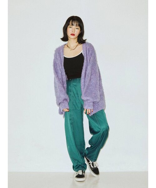 jouetie（ジュエティ）の「モヘアライクチュニックカーデ（カーディガン/ボレロ・レディース・パープル/ブラック/ブルー・MEDIUM）」の20枚目の写真