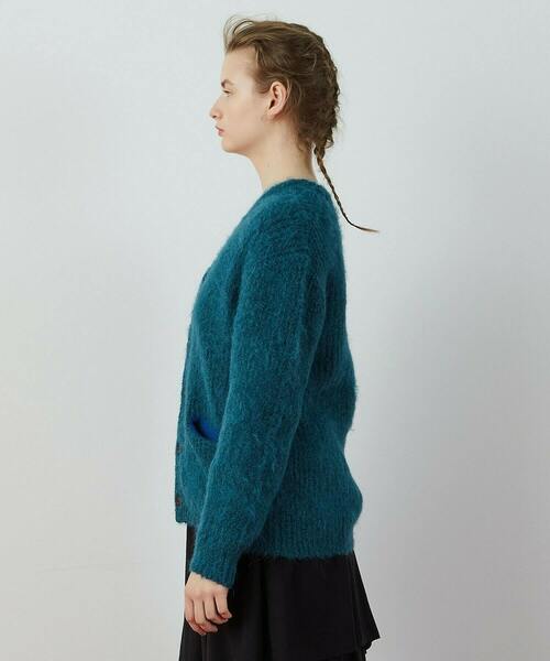 FRAPBOIS(フラボア)の「バイカーデ(カーディガン/ボレロ・レディース・ターコイズブルー/グレー・2/1)」の6枚目の写真